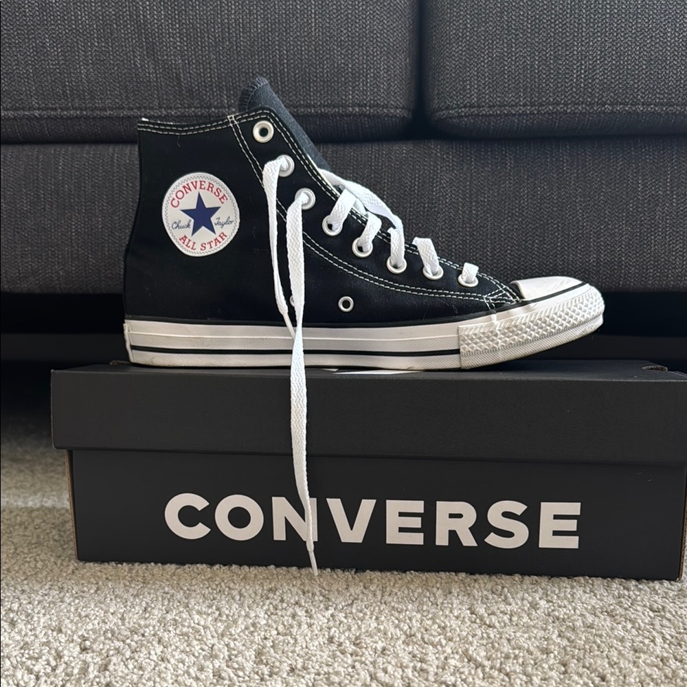 Converse Black and White High-Top Sneakers